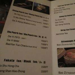 Levél Teaház, Budapest - Étlap/itallap