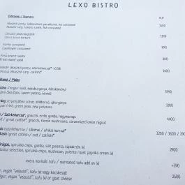 Lexo Bistro Budapest - Étlap/itallap