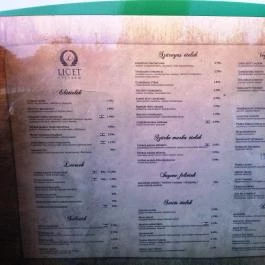 Liget Étterem, Budapest - Étlap/itallap