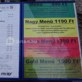 Like Étterem & Kávézó Budapest - Étlap/itallap