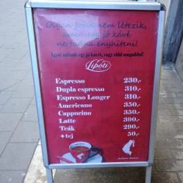 Lipóti Pékség & Kávézó - Hollán Ernő utca Budapest - Étlap/itallap