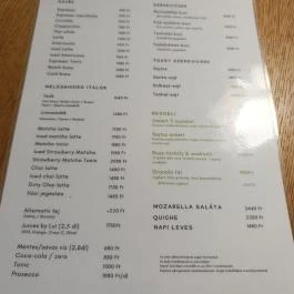 LUI Rakpart, Budapest - Étlap/itallap