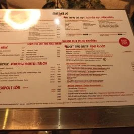 Mabelle café Budapest - Étlap/itallap