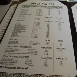 Macesz Bistro Budapest - Étlap/itallap