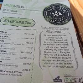 MagNet Közösségi Pont Budapest - Étlap/itallap