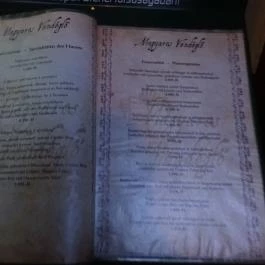 Magyaros Vendéglő Mosonmagyaróvár - Étlap/itallap