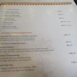 Maharaja Indiai Étterem - Bécsi út Budapest - Étlap/itallap