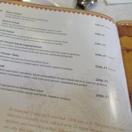 Maharaja Indiai Étterem - Bécsi út Budapest - Étlap/itallap