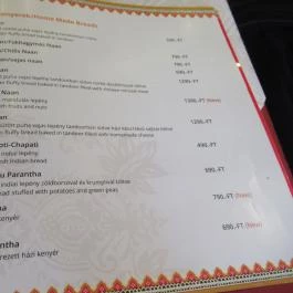 Maharaja Indiai Étterem - Bécsi út Budapest - Étlap/itallap