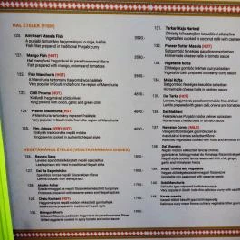 Maharaja Lounge, Budapest - Étlap/itallap