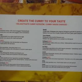 Maharaja Lounge, Budapest - Étlap/itallap