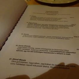 MahaRana Indian Ayurvedic Restaurant Budapest - Étlap/itallap