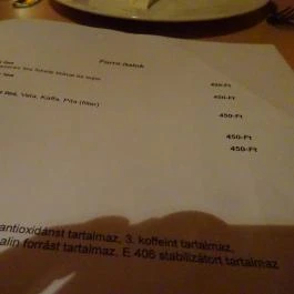 MahaRana Indian Ayurvedic Restaurant Budapest - Étlap/itallap