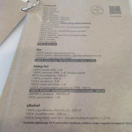 Major, Budaörs - Étlap/itallap