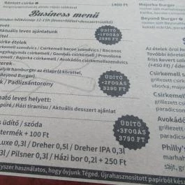 Majorka Kávézó & Söröző Budapest - Étlap/itallap