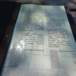 Majthényi Présház Balatonlelle - Étlap/itallap