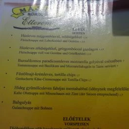 Május 1 Söröző & Étterem Szombathely - Étlap/itallap