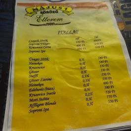 Május 1 Söröző & Étterem Szombathely - Étlap/itallap