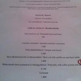 MÁK restaurant Budapest - Étel/ital