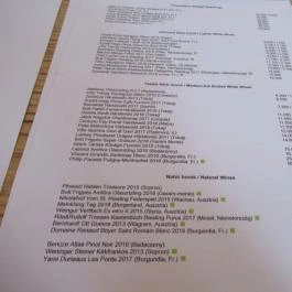 MÁK restaurant Budapest - Étlap/itallap