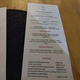 MÁK restaurant Budapest - Étlap/itallap