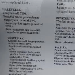 Makk 7 Vendéglő Budapest - Étlap/itallap