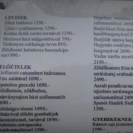 Makk 7 Vendéglő Budapest - Étlap/itallap