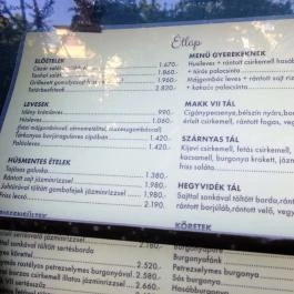 Makk 7 Vendéglő Budapest - Étlap/itallap
