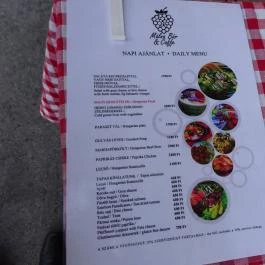 Málna Bár Budapest - Étlap/itallap