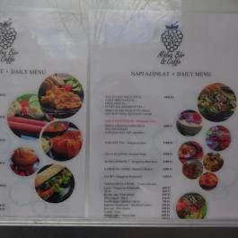 Málna Bár Budapest - Étlap/itallap