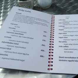 Málna Csoki- Tea- Kávéház Budapest - Étlap/itallap