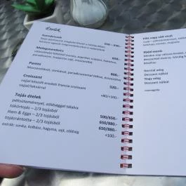 Málna Csoki- Tea- Kávéház Budapest - Étlap/itallap