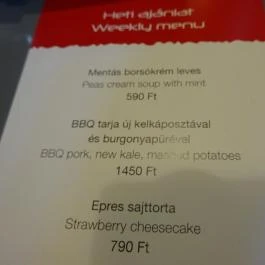 Mama & BBQ Bistro Budapest - Étlap/itallap