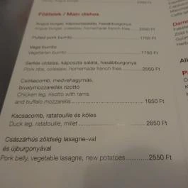 Mama & BBQ Bistro Budapest - Étlap/itallap