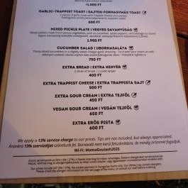 Mama Goulash Budapest - Étlap/itallap