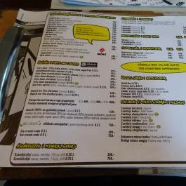 Manga Cowboy Budapest - Étlap/itallap