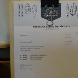 Mangalica Mennyország - Klauzál téri Vásárcsarnok Budapest - Étlap/itallap