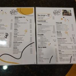 Marczika Kávézó Budapest - Étlap/itallap