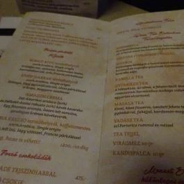 Margaréta Kávéház Vác - Étlap/itallap
