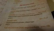 Margaréta Kávéház Vác - Étlap/itallap