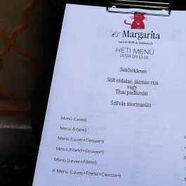 És Margarita Budapest - Étlap/itallap