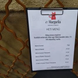 És Margarita Budapest - Étlap/itallap