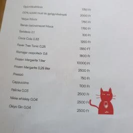 És Margarita Budapest - Étlap/itallap