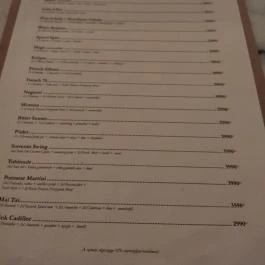 Margaux Kávézó Budapest - Étlap/itallap