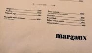 Margaux Kávézó Budapest - Étlap/itallap