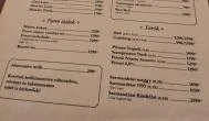 Margaux Kávézó Budapest - Étlap/itallap