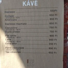 Marmorstein Pékség - Budafoki út Budapest - Étlap/itallap