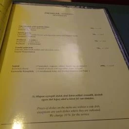 Marsall Étterem & Söröző Budapest - Étlap/itallap