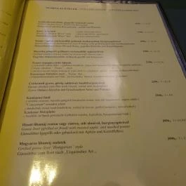 Marsall Étterem & Söröző Budapest - Étlap/itallap