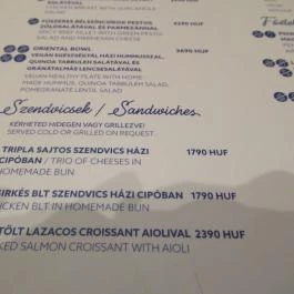 Marty's Kitchen & Bar Budapest - Étlap/itallap